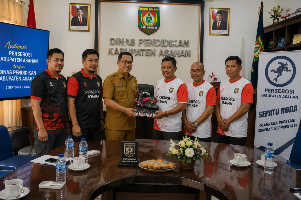 Kadisdik Asahan Dukung Pembinaan Atlet Pelajar, PERSEROSI Siapkan Program Sepatu Roda di Sekolah