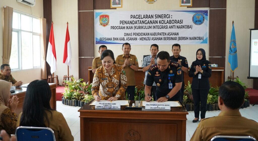 Perkuat Sinergi Pencegahan Bahaya Narkotika, Dinas Pendidikan Kabupaten Asahan Resmi Laksanakan Penandatanganan Kolaborasi Program IKAN (Kurikulum Integrasi Anti Narkoba)